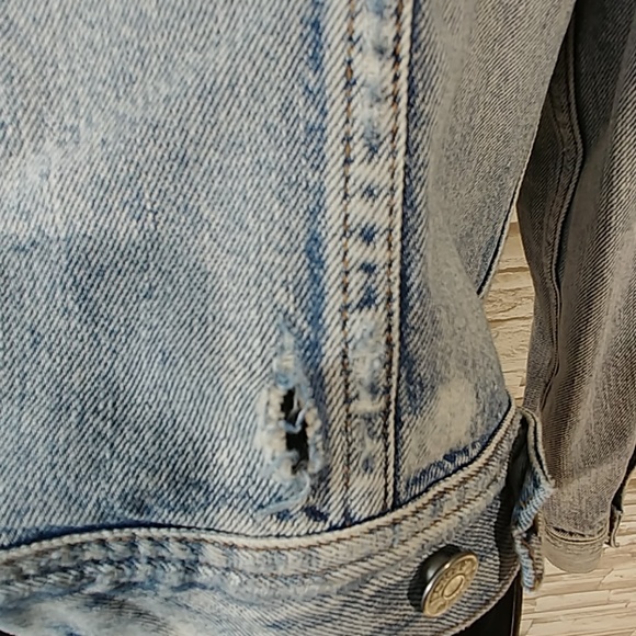 J.Crew Indigo Calyer wash destroyed denim jacket - Picture 5 of 8